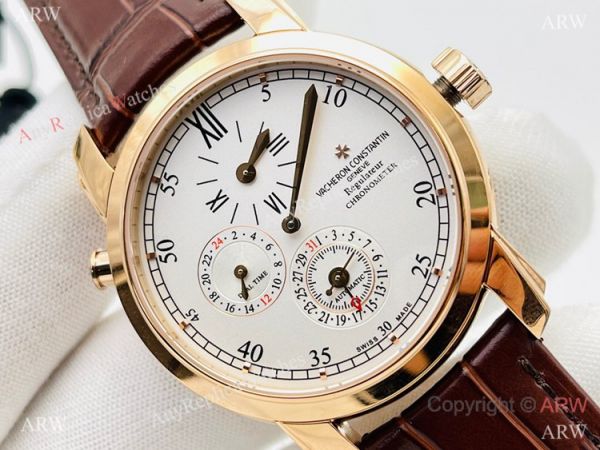 TWS Factory 1-1 Copy Vacheron Constantin Malte Dual Time Regulateur Watch 9015 Rose Gold White Dial TWS Factory 1-1 Copy Vacheron Constantin Malte Dual Time Regulateur Watch 9015 Rose Gold White Dial