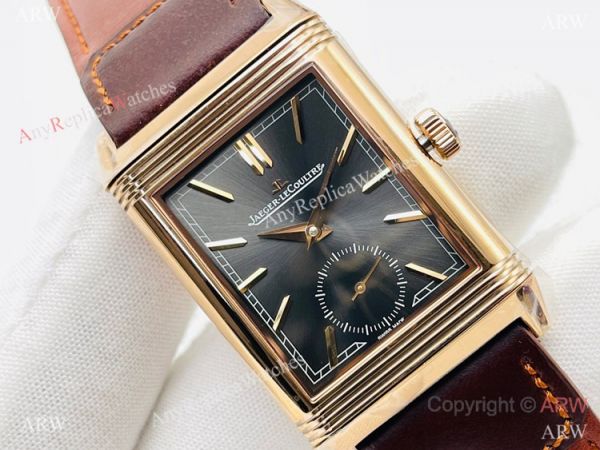 (ANF ) Swiss Grade One Jaeger-LeCoultre Reverso Duoface 29mm Watch Rose Gold Rhodium Gray Face (ANF ) Swiss Grade One Jaeger-LeCoultre Reverso Duoface 29mm Watch Rose Gold Rhodium Gray Face