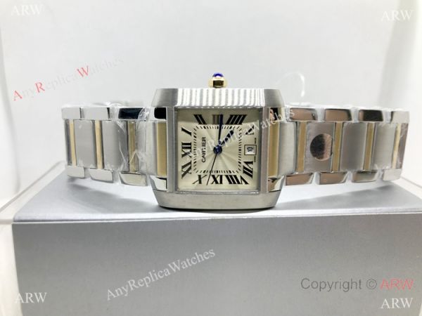 Swiss Replica Cartier Tank Francaise Watch 2-Tone Cream Dial Swiss Quartz Swiss Replica Cartier Tank Francaise Watch 2-Tone Cream Dial Swiss Quartz