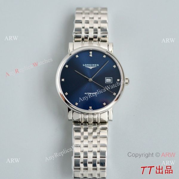AAA Copy Longines Elegant Sunray Blue Diamond Dial Stainless Steel 8215 Movement AAA Copy Longines Elegant Sunray Blue Diamond Dial Stainless Steel 8215 Movement