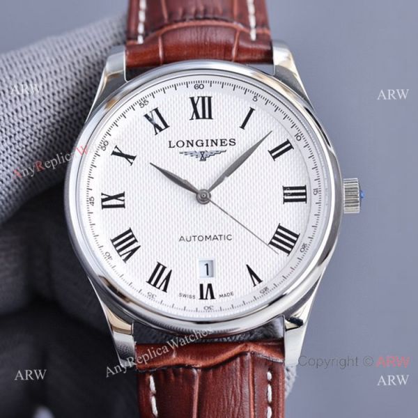 Swiss Quality Copy Longines Master 40 Date Brown Leather Strap Watches Citizen 8215 Movement Swiss Quality Copy Longines Master 40 Date Brown Leather Strap Watches Citizen 8215 Movement