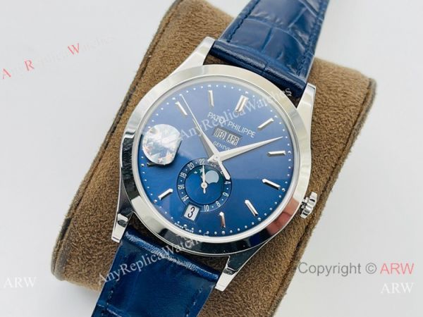 ZF Patek Philippe Calatrava Perpetual Calendar Cal 324 S QA LU 24H303 Watch Blue Dial ZF Patek Philippe Calatrava Perpetual Calendar Cal 324 S QA LU 24H303 Watch Blue Dial