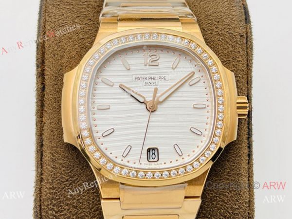 3K Factory 1:1 Replica Patek Philippe Nautilus Rose Gold Ladies Diamond Watch 34mm 3K Factory 1:1 Replica Patek Philippe Nautilus Rose Gold Ladies Diamond Watch 34mm