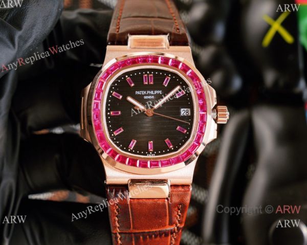 New! Swiss Copy Patek Philippe Nautilus Limited New 5711 Watch Cal.324 Pink Diamond Black Texture Dial New! Swiss Copy Patek Philippe Nautilus Limited New 5711 Watch Cal.324 Pink Diamond Black Texture Dial