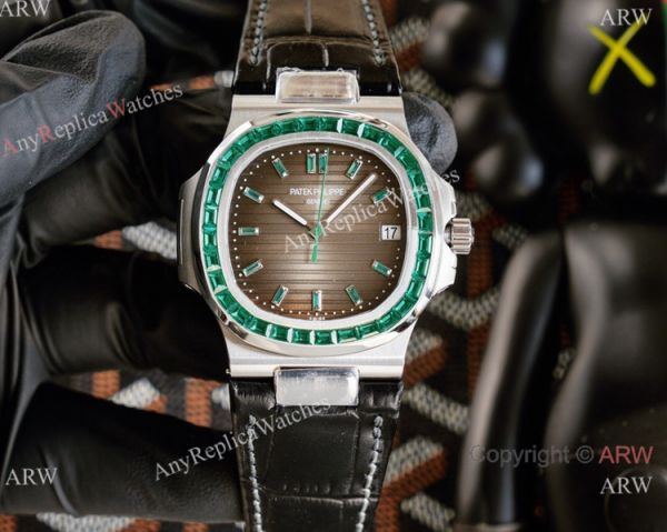 New! Swiss Copy Patek Philippe Nautilus Watch Green Diamond Gray Texture Dial Limited New 5711 New! Swiss Copy Patek Philippe Nautilus Watch Green Diamond Gray Texture Dial Limited New 5711