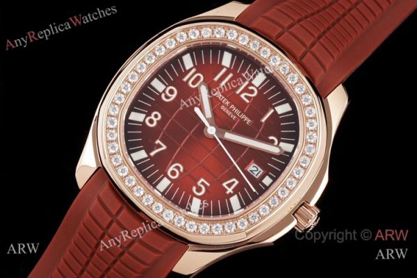 Swiss Quality Copy Patek Philippe Aquanaut Citizen 8215 Watch Rose Gold Chocolate Diamond Bezel Swiss Quality Copy Patek Philippe Aquanaut Citizen 8215 Watch Rose Gold Chocolate Diamond Bezel