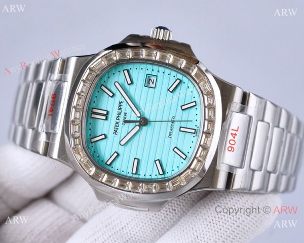 Swiss Quality Copy Patek Philippe Nautilus Baby Blue Citizen 8215 Watch New 5711 Swiss Quality Copy Patek Philippe Nautilus Baby Blue Citizen 8215 Watch New 5711