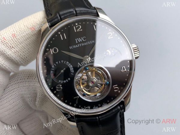 Super Clone Swiss IWC Portugieser Moon phase Tourbillon Edition Watch Stainless Steel Black Dial 42mm Super Clone Swiss IWC Portugieser Moon phase Tourbillon Edition Watch Stainless Steel Black Dial 42mm