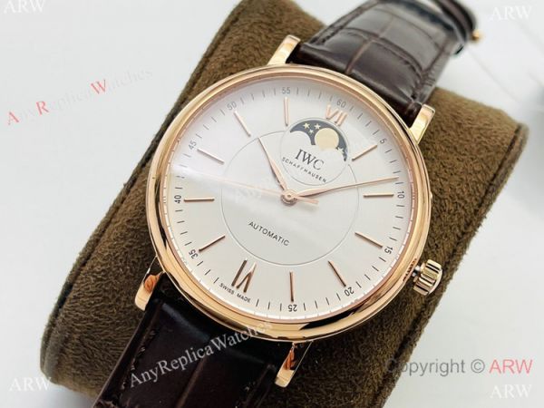 Swiss Replica IWC Portofino Moon watch IWS Factory Cal.35800 Rose Gold Case Swiss Replica IWC Portofino Moon watch IWS Factory Cal.35800 Rose Gold Case