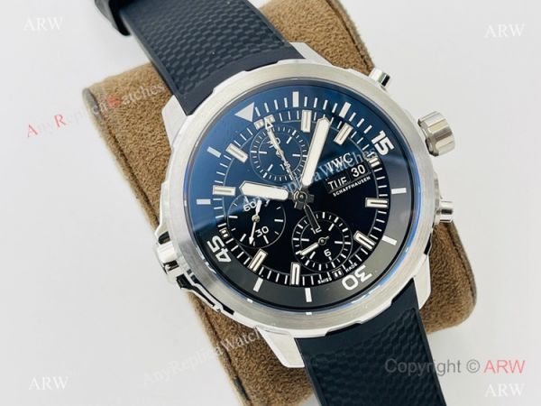 (IWS) IWC Aquatimer Chronograph Edition Expedition Copy Watch Black Dial 44mm (IWS) IWC Aquatimer Chronograph Edition Expedition Copy Watch Black Dial 44mm