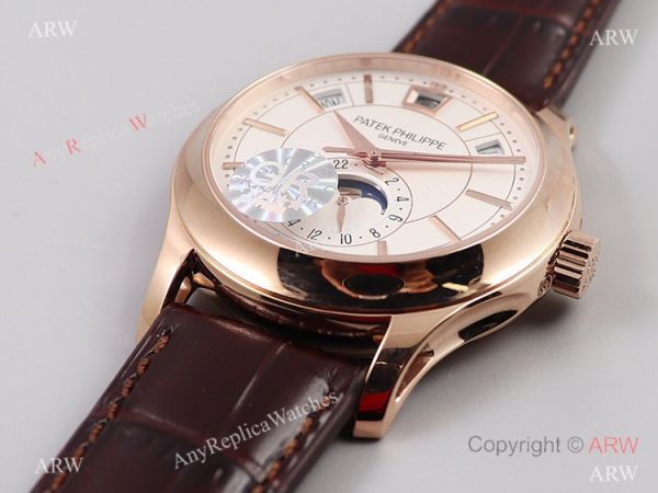 GR factory Patek Philippe Complications Moon phase 5205g Watch GRF V2 Version Rose Gold White GR factory Patek Philippe Complications Moon phase 5205g Watch GRF V2 Version Rose Gold White
