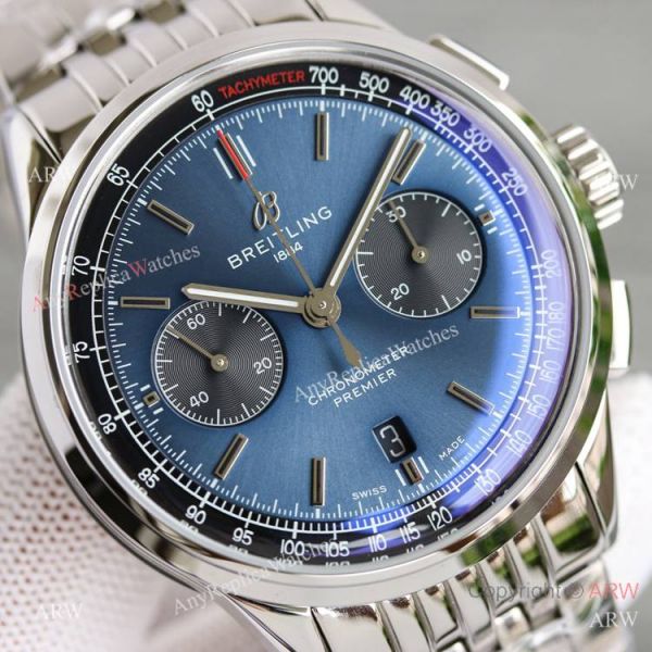 Swiss Breitling Premier BLS A7750 Chronograph Bucherer Blue Face Replica Watch Swiss Breitling Premier BLS A7750 Chronograph Bucherer Blue Face Replica Watch
