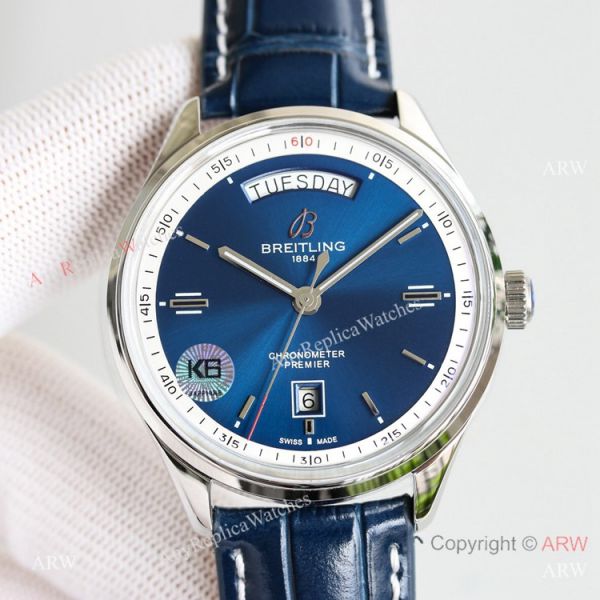 Swiss Copy Breitling Premier DayDate Automatic Watch Black Leather Strap 40mm Swiss Copy Breitling Premier DayDate Automatic Watch Black Leather Strap 40mm
