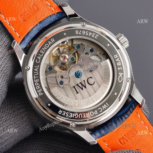 Fake IWC Portuguese Moonphase White Face Arabic 42MM Leather Strap Watch Fake IWC Portuguese Moonphase White Face Arabic 42MM Leather Strap Watch