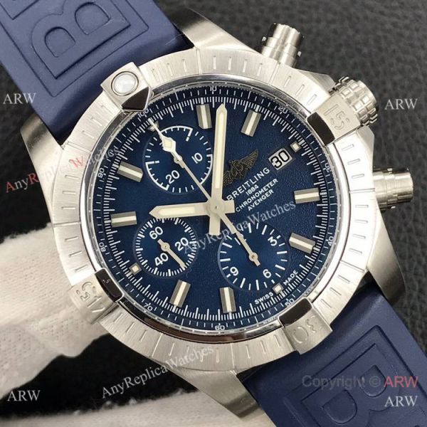 Grade AAA Clone Breitling Avenger Chronograph 43 A7750 Watch Blue Rubber Band Grade AAA Clone Breitling Avenger Chronograph 43 A7750 Watch Blue Rubber Band