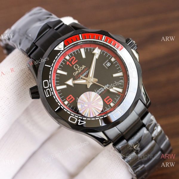Swiss Quality Omega Seamaster Planet Ocean Solid Black Watch Citizen 8215 Swiss Quality Omega Seamaster Planet Ocean Solid Black Watch Citizen 8215