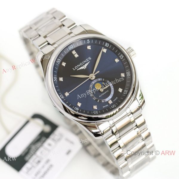 (GF) Swiss Grade Longines Master Moon phase Watch L899.5 Movement Blue Face (GF) Swiss Grade Longines Master Moon phase Watch L899.5 Movement Blue Face