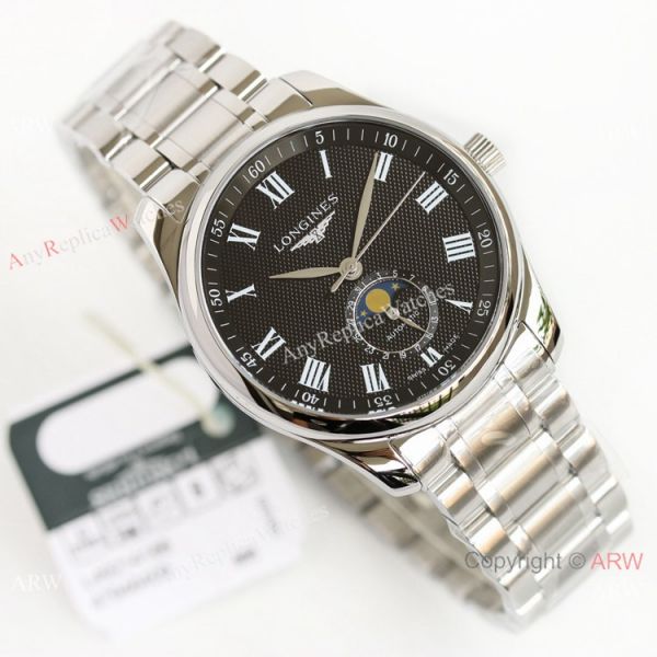 (GF) Swiss Longines Master Moon phase L899.5 Black Dial Watch 40mm (GF) Swiss Longines Master Moon phase L899.5 Black Dial Watch 40mm