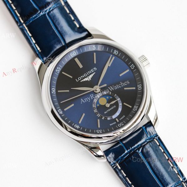 (GF) Swiss Copy Longines Master Moon phase Bucherer Blue dial Watch L899.5 Movement (GF) Swiss Copy Longines Master Moon phase Bucherer Blue dial Watch L899.5 Movement