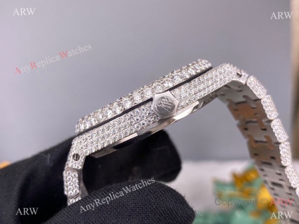 Iced Out Audemars Piguet Royal Oak Swiss Replica Watch Middle East Arabic Face Iced Out Audemars Piguet Royal Oak Swiss Replica Watch Middle East Arabic Face