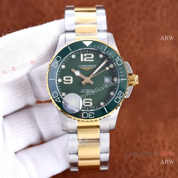 Best Replica Longines Hydroconquest 2-Tone Green Ceramic Watch 41mm Best Replica Longines Hydroconquest 2-Tone Green Ceramic Watch 41mm