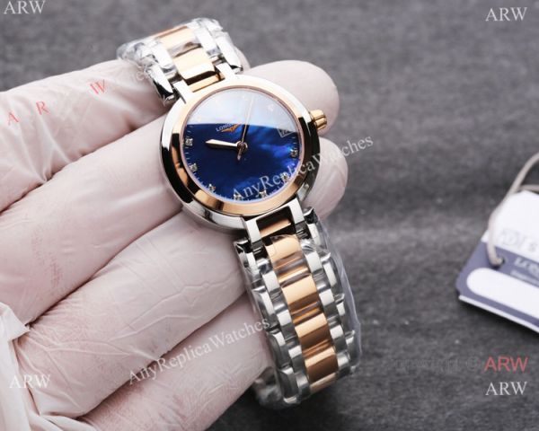 Swiss Quartz Longines PrimaLuna Clone Watch Blue Mop Face Diamond bezel Swiss Quartz Longines PrimaLuna Clone Watch Blue Mop Face Diamond bezel