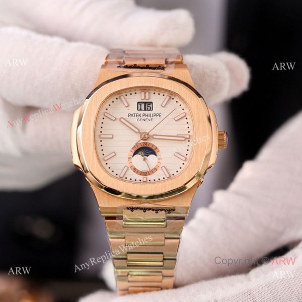 Patek Philippe Annual calendar Nautilus Chocolate Dial Rose Gold Watches Patek Philippe Annual calendar Nautilus Chocolate Dial Rose Gold Watches