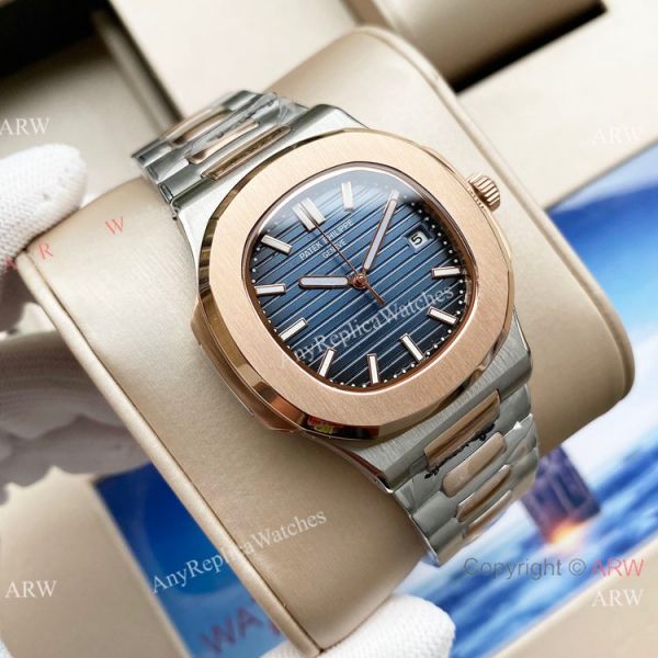 Swiss Quality Patek Philippe Nautilus 8215 Automatic Two Tone Rose Gold Black Dial Swiss Quality Patek Philippe Nautilus 8215 Automatic Two Tone Rose Gold Black Dial