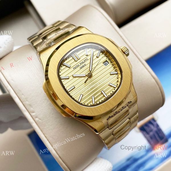Swiss Quality Patek Philippe Nautilus 8215 Yellow Gold Black Face 42mm Swiss Quality Patek Philippe Nautilus 8215 Yellow Gold Black Face 42mm