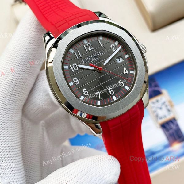 Swiss Quality Copy Patek Philippe Aquanaut Citizen 8215 Watch Red Rubber Strap Swiss Quality Copy Patek Philippe Aquanaut Citizen 8215 Watch Red Rubber Strap