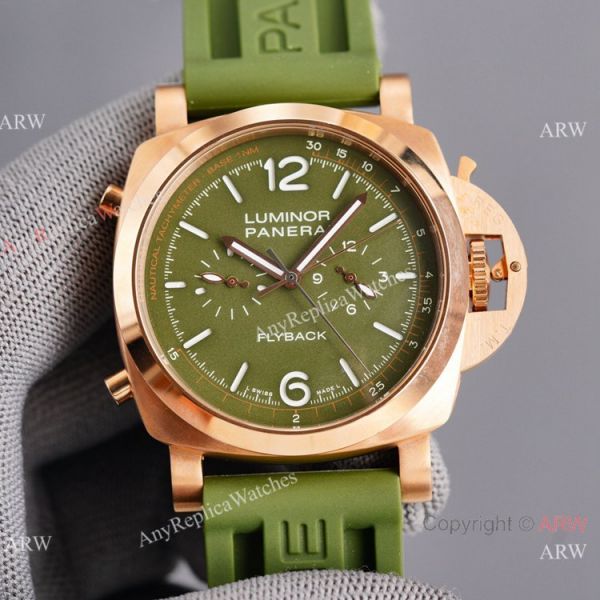 Copy Panerai Luminor Flyback Rose Gold Watch 44mm for Men Copy Panerai Luminor Flyback Rose Gold Watch 44mm for Men