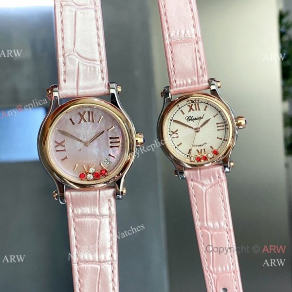 Clone Chopard Happy Sport Couple Watches Quartz 2-Tone Rose Gold Clone Chopard Happy Sport Couple Watches Quartz 2-Tone Rose Gold