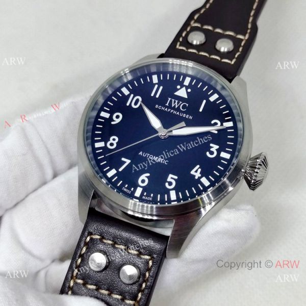 Best Quality IWC Pilots 43mm Automatic Watch Bucherer Blue Dial Silver Case Best Quality IWC Pilots 43mm Automatic Watch Bucherer Blue Dial Silver Case