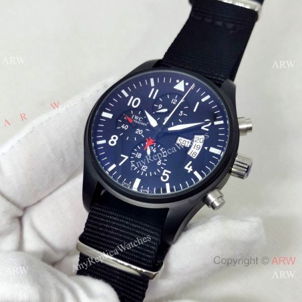 New Copy IWC Pilots Blacksteel Nylon Strap Watch Automatic New Copy IWC Pilots Blacksteel Nylon Strap Watch Automatic