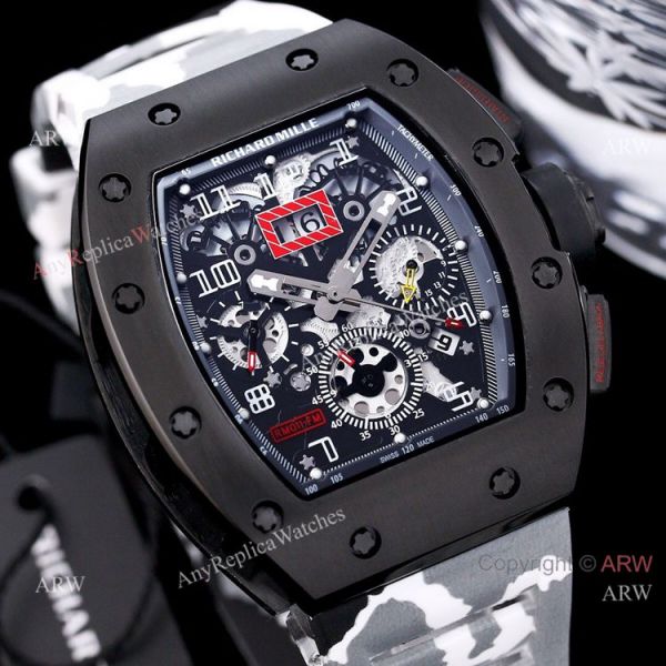High Quality Replica Richard Mille RM011 FM Automatic Watch Camouflage Strap High Quality Replica Richard Mille RM011 FM Automatic Watch Camouflage Strap