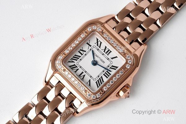 BV Factory Cartier Panthere De Swiss Quartz Watch Rose Gold Diamond Bezel 22mm for Women BV Factory Cartier Panthere De Swiss Quartz Watch Rose Gold Diamond Bezel 22mm for Women