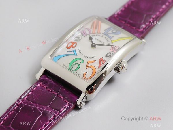 2021 New Franck Muller Long Island 952QZ Purple Leather Strap Franck Muller 1:1 Copy Watch 2021 New Franck Muller Long Island 952QZ Purple Leather Strap Franck Muller 1:1 Copy Watch