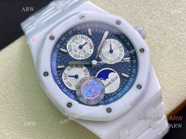 New Audemars Piguet Royal Oak Perpetual Calendar White Ceramic Copy Watch New Audemars Piguet Royal Oak Perpetual Calendar White Ceramic Copy Watch