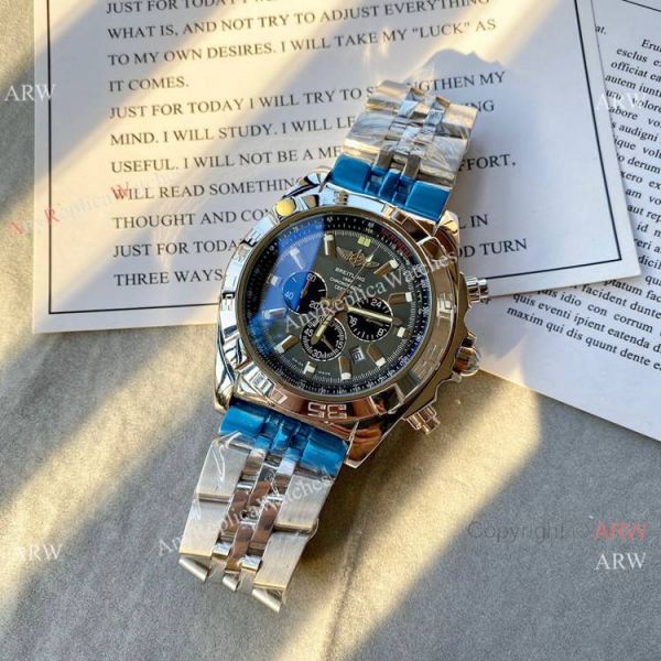 Clone Breitling Chronomat B01 Watch BlackYellow Rubber Strap Clone Breitling Chronomat B01 Watch BlackYellow Rubber Strap