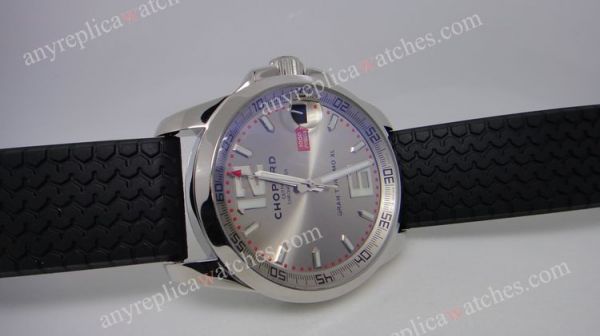 Replica Chopard Gran turismo Watch XL Gray Dial w/rubber band Replica Chopard Gran turismo Watch XL Gray Dial w/rubber band