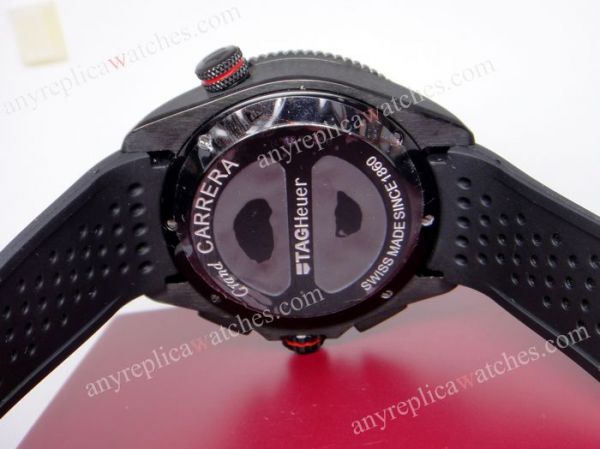 TAG Heuer Grand Carrera Calibre 36 Fiyat Black rubber Strap Watch TAG Heuer Grand Carrera Calibre 36 Fiyat Black rubber Strap Watch
