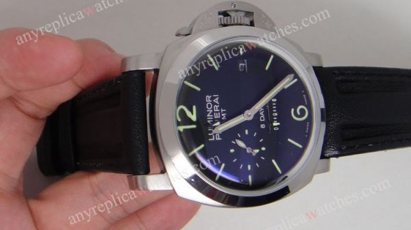 Panerai Luminor 8 Days GMT Genuine High-Quality Leather Band Watch Panerai Luminor 8 Days GMT Genuine High-Quality Leather Band Watch
