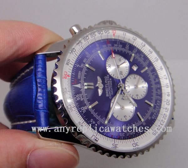 Breitling Navitimer Blue Dial / Blue Leather Men Watch Breitling Navitimer Blue Dial / Blue Leather Men Watch