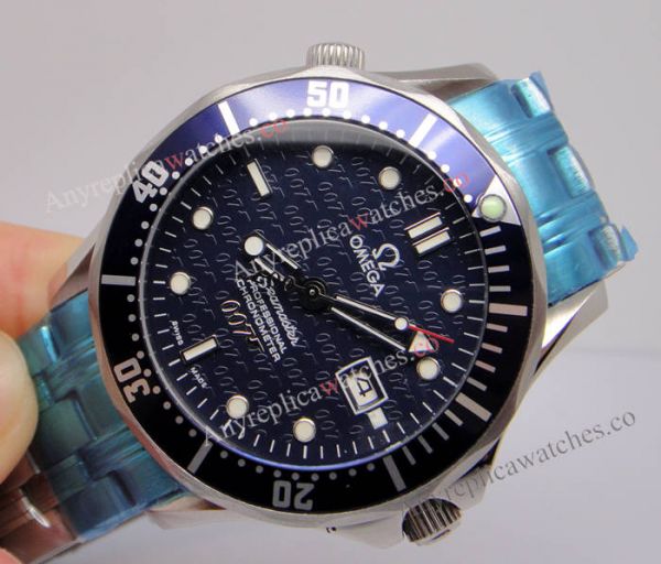 Omega 007 Watch Replica James Bond Blue 007 Face Automatic 40mm Omega 007 Watch Replica James Bond Blue 007 Face Automatic 40mm