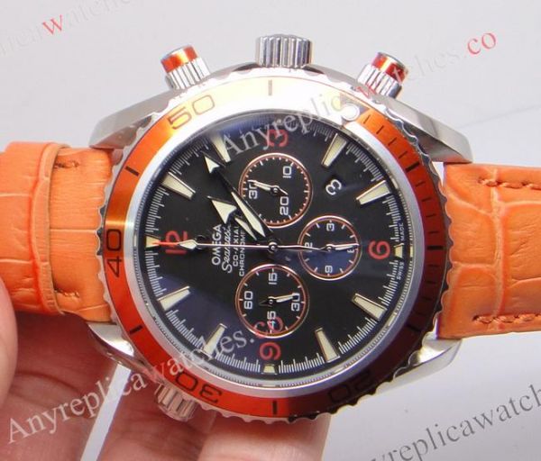 Omega Seamaster Co-Axial Omega Planet Ocean Replica Orange Chronograph Watch Omega Seamaster Co-Axial Omega Planet Ocean Replica Orange Chronograph Watch