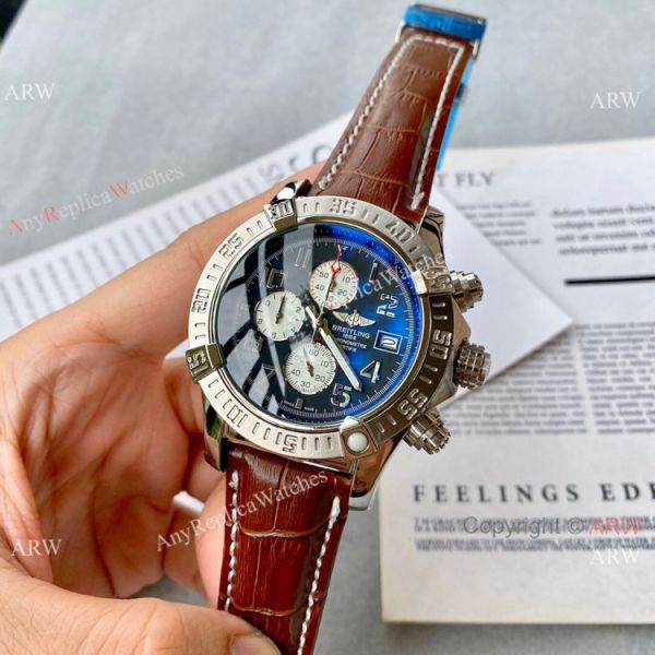 Best Copy Breitling Super Avenger II Watch White Dial Leather Band Best Copy Breitling Super Avenger II Watch White Dial Leather Band