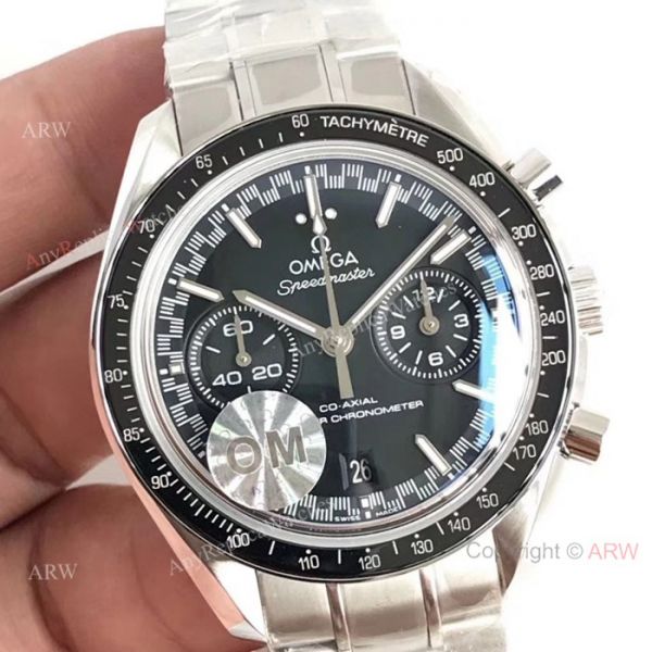 OM Factory Omega Speedmaster Racing Chronomeyer 9900 Watch Stainless Steel Black Dial OM Factory Omega Speedmaster Racing Chronomeyer 9900 Watch Stainless Steel Black Dial