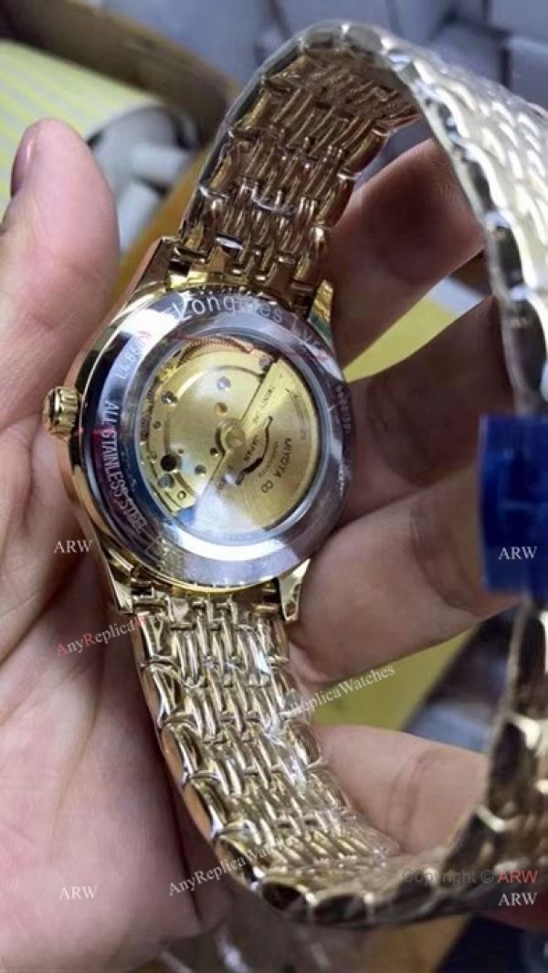 Swiss Replica Longines 39mm Watch All Gold Sapphire crystal Swiss Replica Longines 39mm Watch All Gold Sapphire crystal