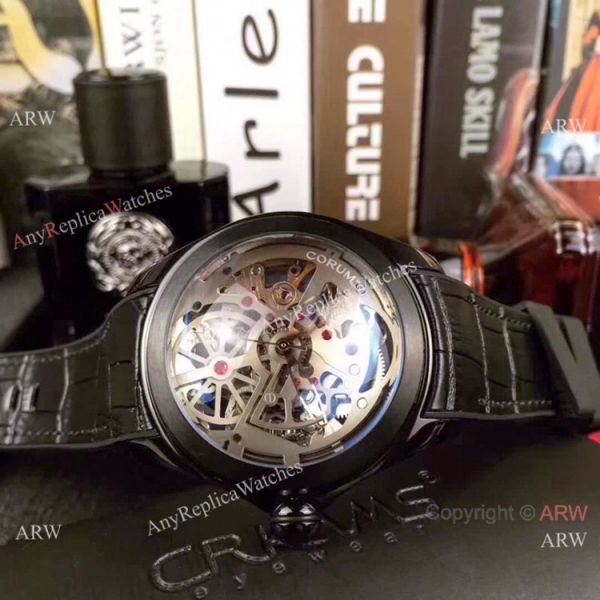 Replica Corum Skeleton Bubble Squelette Watch Black Case Silver Dial Replica Corum Skeleton Bubble Squelette Watch Black Case Silver Dial