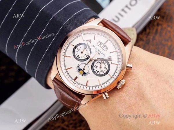 New Patek Philippe Grand Complication Moon Watch Brown Leather Band New Patek Philippe Grand Complication Moon Watch Brown Leather Band